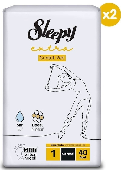 Sleepy Extra Ultra İnce Günlük Ped Normal 80 Adet Ped