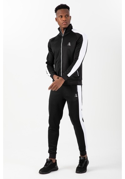 Maraton Sportswear Regular Erkek Ribana Paça Basic Siyah Eşofman Altı 21749-siyah Siyah