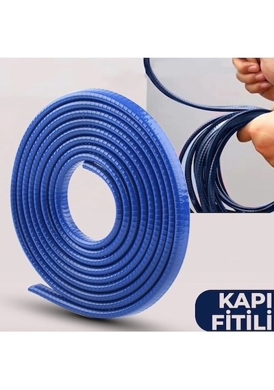 Tiger Marketing Mavi Kapı Koruma Fitili Çarpma Çizilme Önleyici Fitil 5 Metre