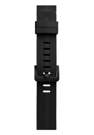 Newface Apple Watch 38mm Kr408 Çizgili Silikon Kordon - Siyah Diğer