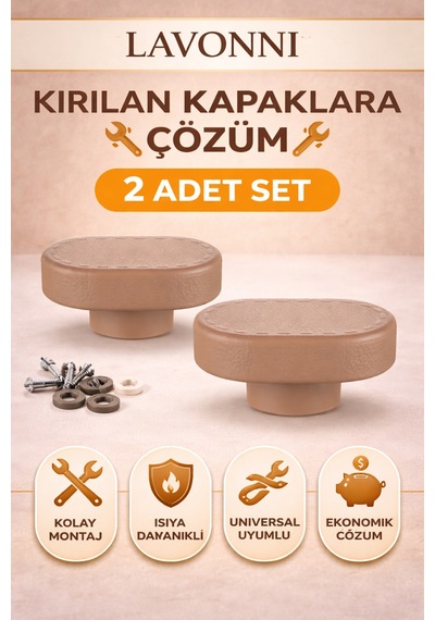 Bakalit Soft Dokulu Tencere Tepesi ( 2 adet ) Cappuccino