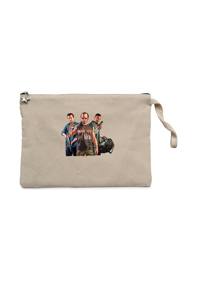 GTA Three Conspirator Krem Clutch Astarlı Cüzdan / El Çantası Krem