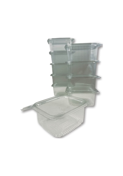 100 Adet Plastik Sızdırmaz Kap 500 Gr Cc Kullan At Tek Kullanımlık Plastik Kapaklı Kase