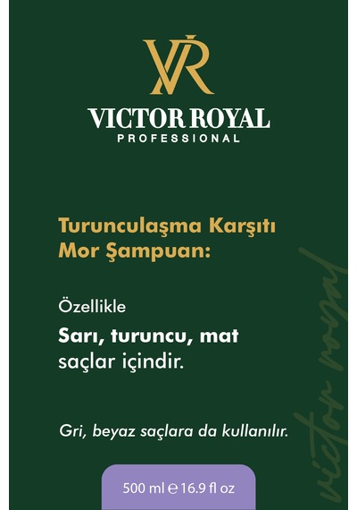 Victor Royal Turunculaşma Karşıtı Mor Şampuan 500 Ml Boyalı