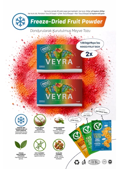 Mixed Fruit Box 30'lu Meyve Tozu 2'li Paket