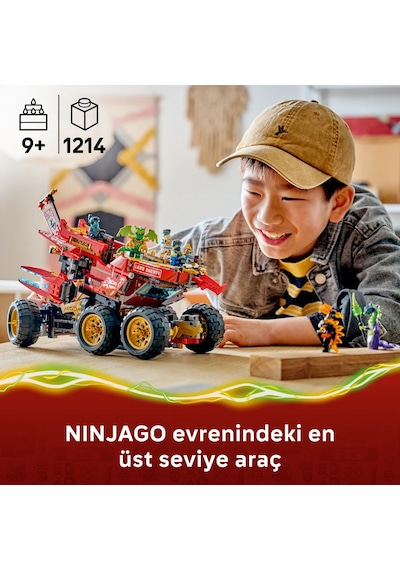 LEGO® NINJAGO® Kara Gemisi 71869 - 9 Yaş ve Üzeri Çocuklar için 3 Araç ve 6 Minifigür İçeren Oyuncak Yapım Seti (1214 Parça)