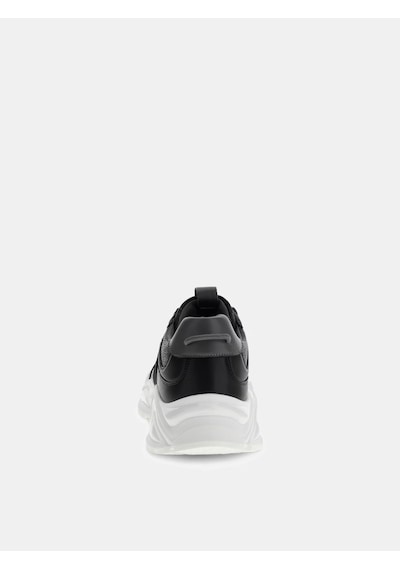 Guess Belluno Deri Erkek Sneaker Ayakkabı Fmpbeufal12 Siyah