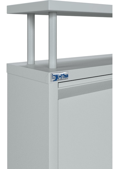 Ceha Tablalı 4'lü Metal Ayakkabılık - Gri K.AYK-2.4 /G/P 7035