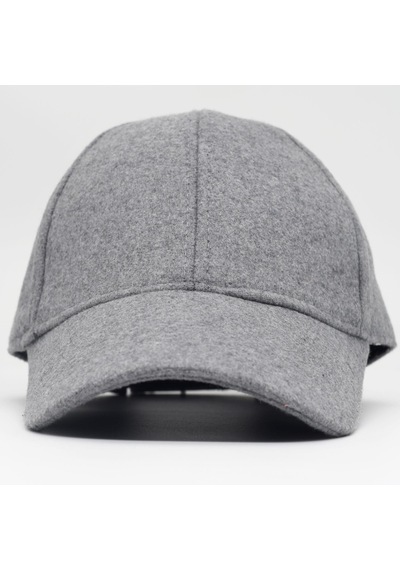 Şapkadan Unisex Gri Kaşe Kumaş Kışlık Kep Şapka 45645dr57011