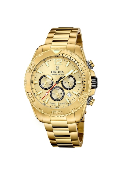 Festına F20684/1 Tımeless Chronograph Erkek Kol Saati Altın