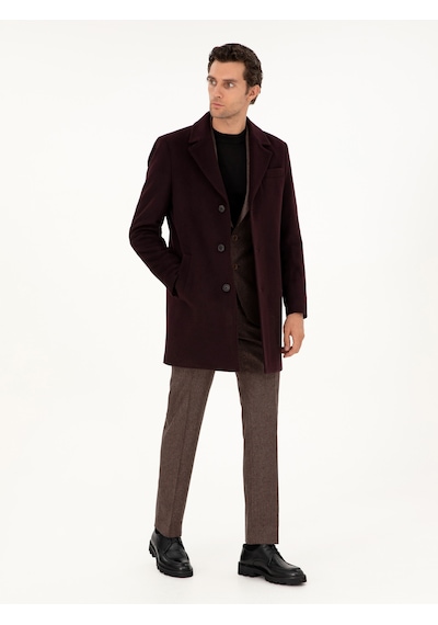 Cacharel Erkek Bordo Kaban 50292573-vr014 Kırmızı