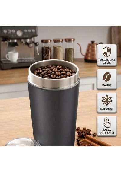 Lezzet Makinesi 3000 200w Kahve Ve Baharat Öğütücü Paslanmaz Çelik Bıçaklı Çok Renkli