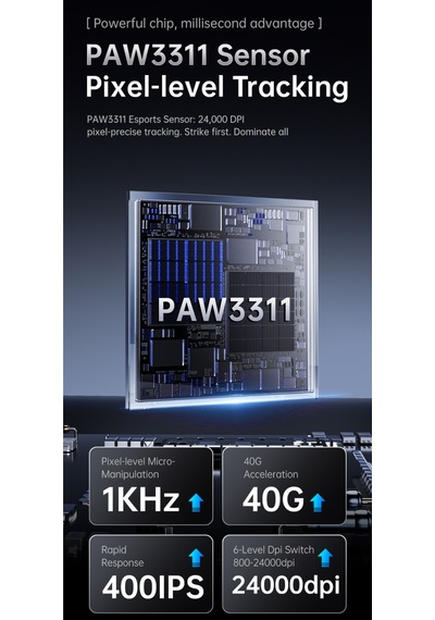 A7 Üç Mod Kablosuz Fare Hafif Paw3311 Oyun Bt Ekran Fare Rgb Şarj Standı Fare İle Diğer