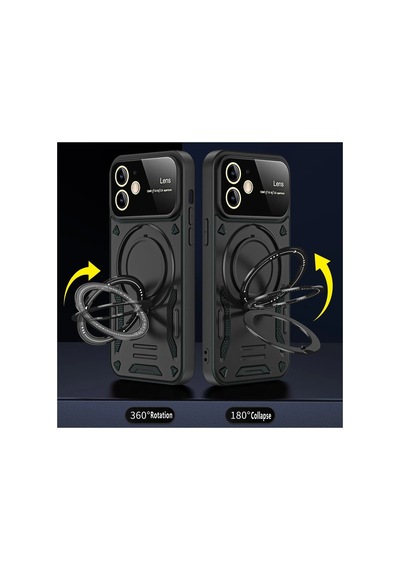 Newface - 758 - iPhone Uyumlu 11 Kılıf Joy Lens Standlı Kapak - Csmo-tex - - Mor