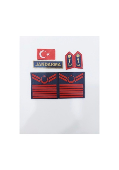 Asayiş 6 Kademe Bayrak Spolet Jandarma Yazı 4 Lü Set