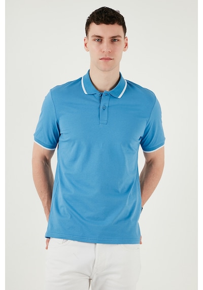 Buratti Pamuklu Regular Fit Erkek Polo Yaka T Shirt 5902063 Açık Mavi-Ekru Buratti Pamuklu Regular Fit Erkek Polo Yaka T Shirt 5902063 Açık Mavi-Ekru
