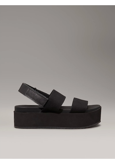 Calvin Klein Flatform Sandal Slıng In Siyah