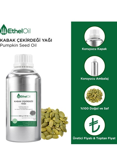 Etheloil Kabak Çekirdeği Sabit Yağı 500 G