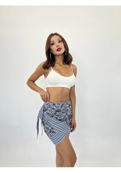Defymoda 6262 Etek-mavi Mavi