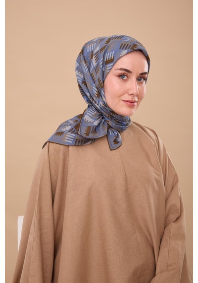 Silk Home Yaz Esintisi Eşarp 150001-02 Yeşil Kahve, İndigo, Gri