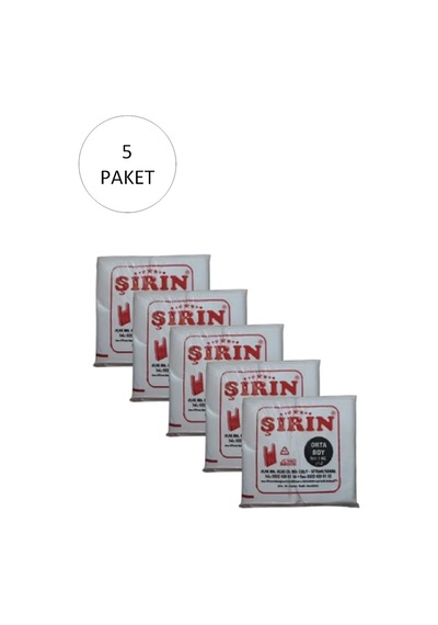 Jenerik Beyaz Kalın Atlet Poşet Orta Boy 28x50 Cm 1 Kg 5 Paket Takriben 375 Adet