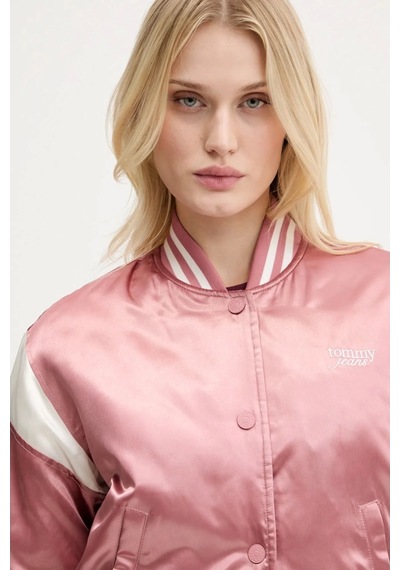 Tommy Jeans Tjw Scrıpt Varsıty Jacket Kadın Pembe Ceket Dw0dw20960tı0 Pembe