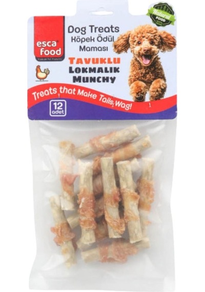 Esca Food Tavuklu Lokmalık Munchy Kalın 6 CM 12'li