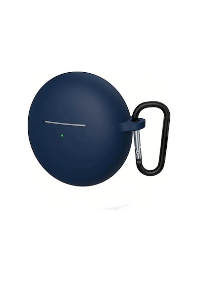 Huawei Freebuds 7i İle Uyumlu Yüksek Kalite Çizilmeye Dayanıklı Koruyucu Yumuşak Silikon Kulaklık Kılıfı Kancalı Fb-7i Lacivert
