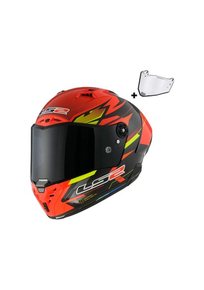 Ls2 Thunder Karbon Gp Aero Fıre Kırmızı-siyah Kask Sıyah-kırmızı