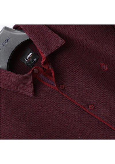 Erkek Şardonsuz Uzun Kol İnce Gömlek - Djg-1002 - Bordo Bordo