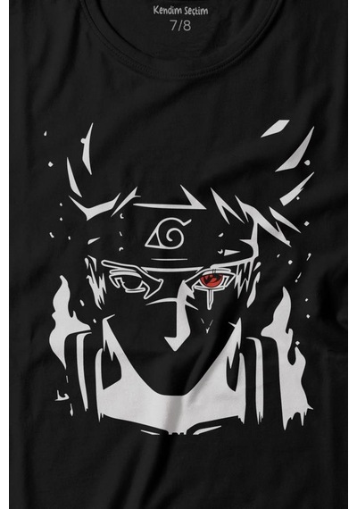 Kendim Seçtim Naruto Kakashi Anime Dizi Baskılı Tişört Çocuk T-shirt 001