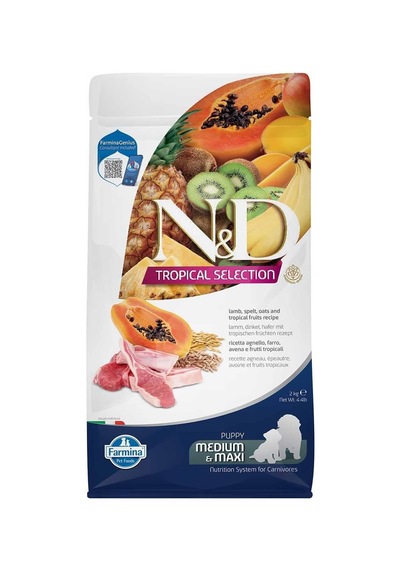 Nd N&d Tropical Selection Kuzu Etli Ve Tropikal Meyveli Orta Ve Büyük Irk Yavru Köpek Maması 2 Kg