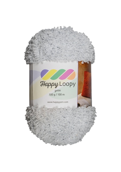 Happy Loopy Yarn - 100g / 100m %100 Polyester Buklet Örgü İpi - Buz Mavisi