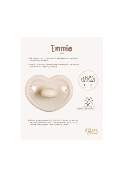 Tgm Baby Ultra Premium Silikon Kalpli Emzik Mini Bej
