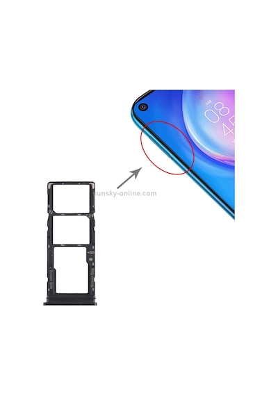 Tecno Spark 10 Pro Uyumlu Sim Tepsisi Yuvası Siyah Sim Tepsisi
