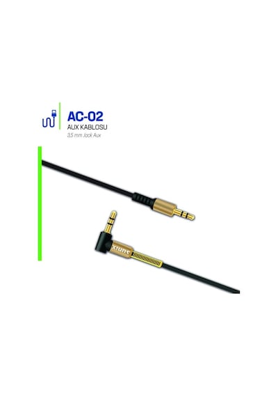 Sunix Ac-02 3.5Mm Aux Kablo L Tipi Yayli 1 Metre