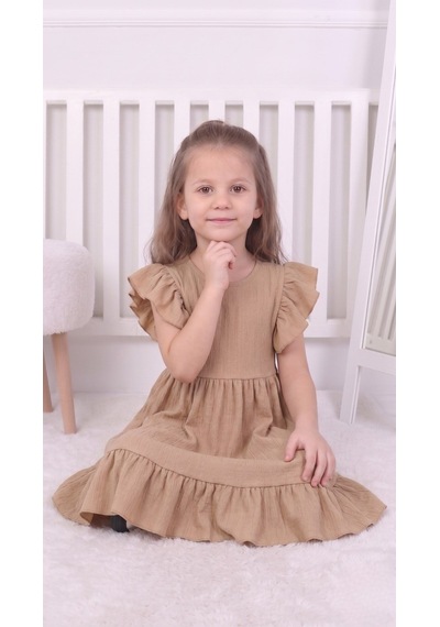 New Kids Kız Çocuk Elbise -91189 Kemik