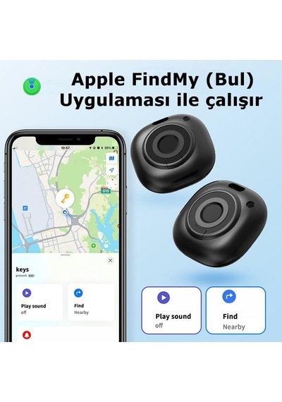 At520 Akıllı Takip Cihazı, Apple Find My İle Uyumlu, Tasmaya Uygun Kılıflı, Değiştirilebilir Cr2032 Pil, Evcil H Genel