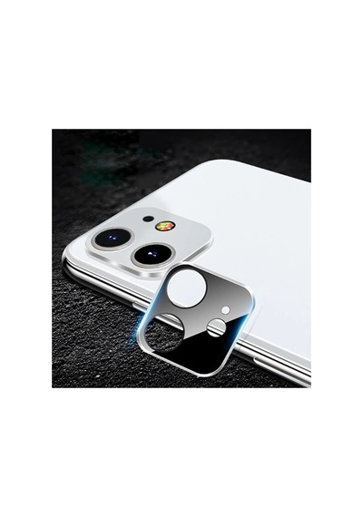 Uluvora İphone 11 6.1 İnch 3d Metal Kamera Koruyucu Metal Lens- 5775 - Hs08371358-5109 Siyah