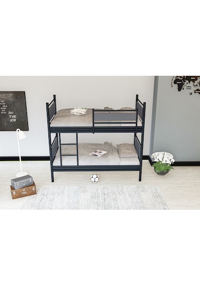 Metalia Gm 128 Star Ahşap Metal Ranza Siyah-Antrasit Gri