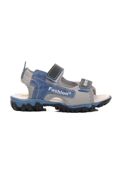 Lacivert Mavi Erkek Çocuk Düz Sandalet 24-410 P Lacivert-Mavi