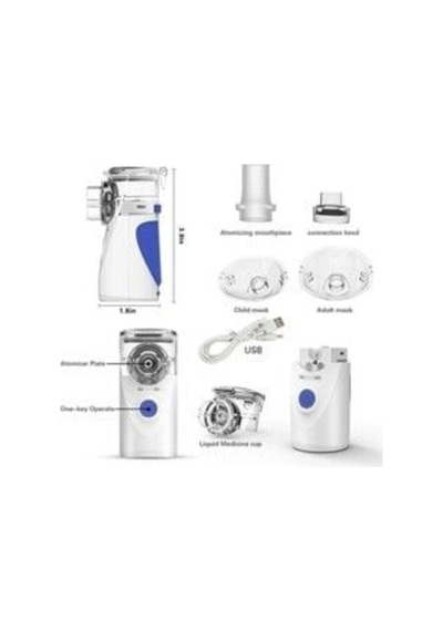 Ac-4020 Taşınabilir Mesh Nebulizatör Çok Hafif Süper Sessiz + Ac-9270 Dijital Temassız Ateş Ölçer