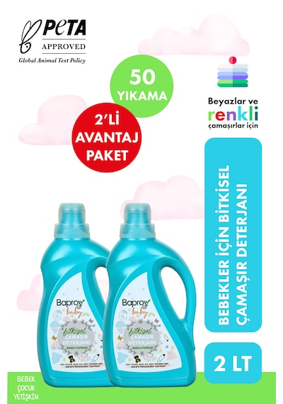Baproy Baby 2 Lt Bebekler Için Bitkisel Çamaşır Deterjanı