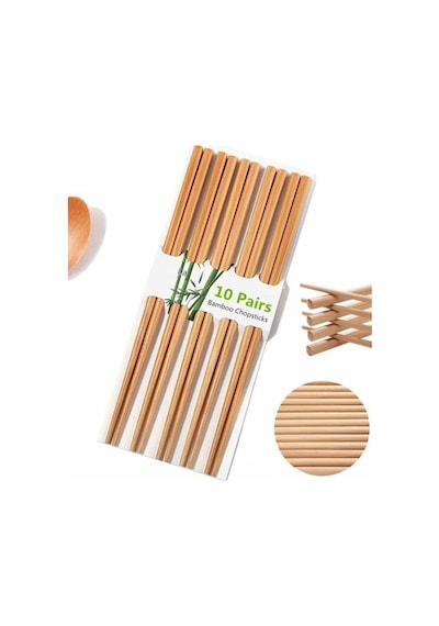 Uzun Ömürlü Chopsticks - 10 Set Çin Yemeği Çubukları Çok Renkli