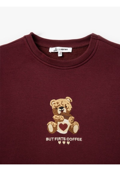 Koton Ayı Nakışlı Uzun Kollu Bisiklet Yaka Oversize Sweatshirt Bordo 5sal10600ık Bordo Koton Ayı Nakışlı Uzun Kollu Bisiklet Yaka Oversize Sweatshirt Bordo 5sal10600ık Bordo