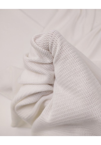 Beyaz İnce Esnek Örme Kumaş Yumuşak Elbiselik & Bluzluk 130x250cm-12318