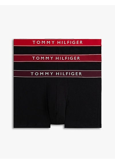 Tommy Hilfiger 3p Trunk Wb Erkek Pembe Boxer - Um0um03457 Tommy Hilfiger 3p Trunk Wb Erkek Pembe Boxer - Um0um03457