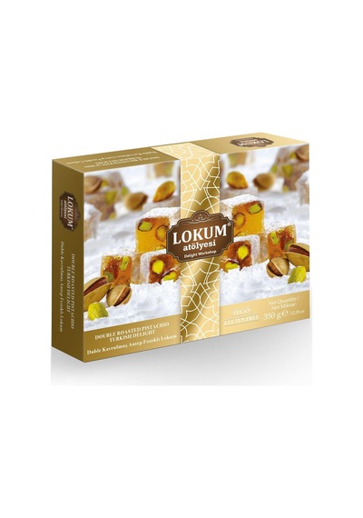 Duble Kavrulmuş Antep Fıstıklı Lokum 350g