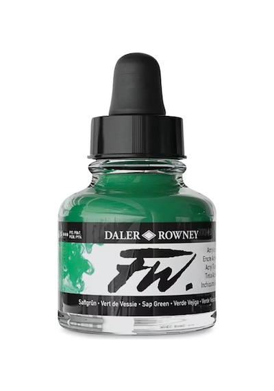 Daler Rowney Fw Ink Akrilik Mürekkep 29.5 Ml Sap Green 375 Diğer