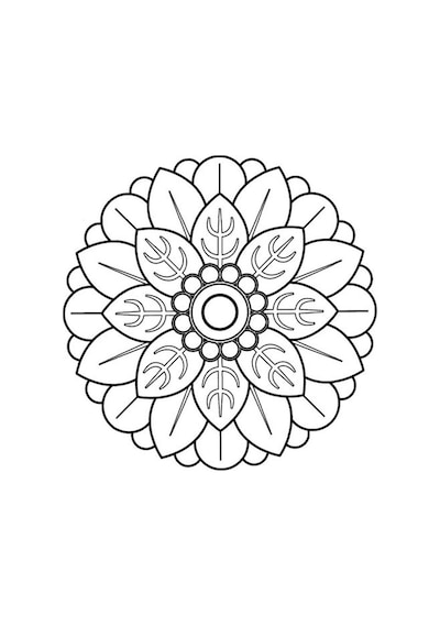 Çocuklar İçin Mandala Boyama Seti-1 20 Süper Poster Mandala